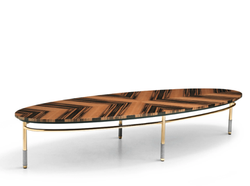 TOBIA - Oval wooden coffee table by Former In Italia - view 2